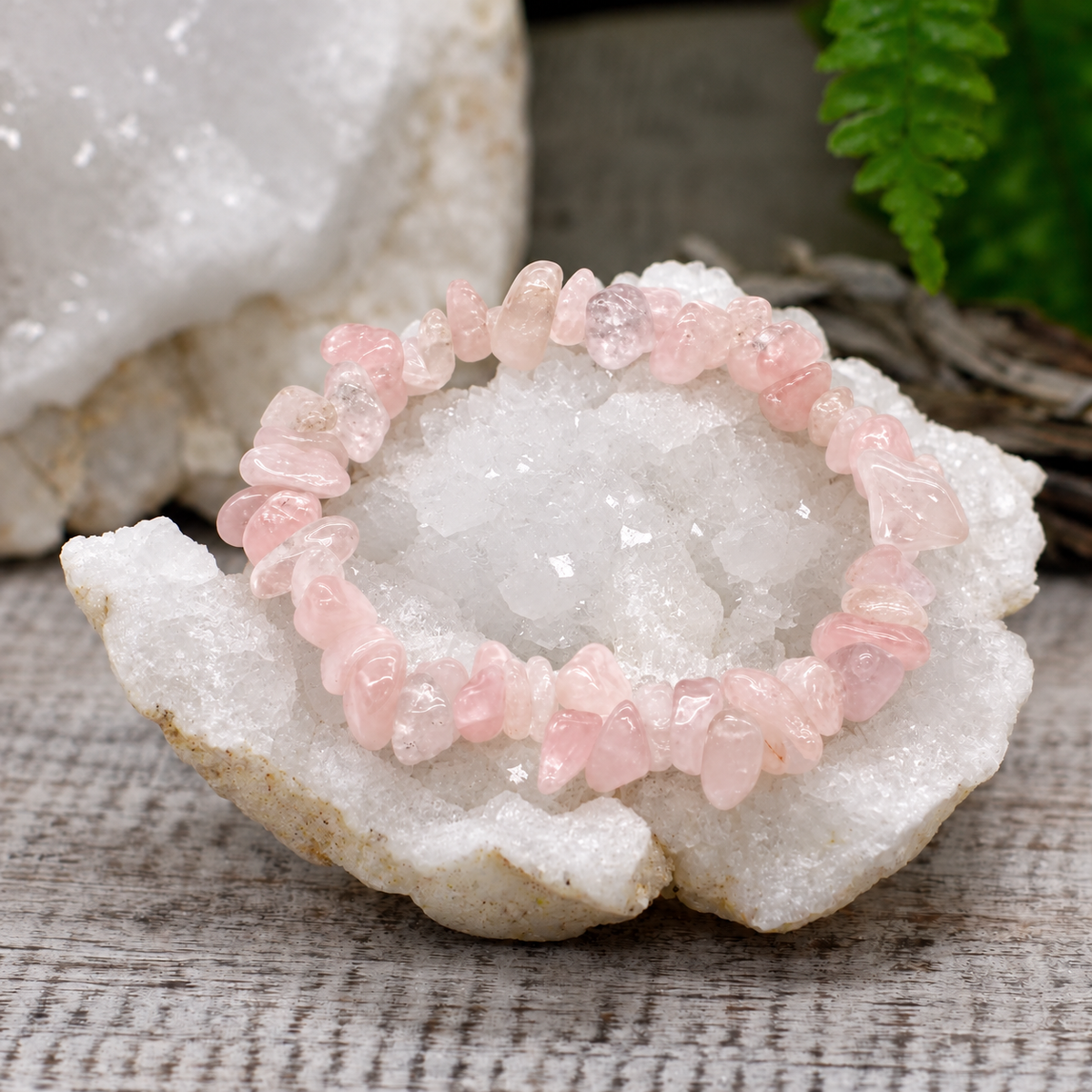 Rose Quartz Chipstone Bracelet