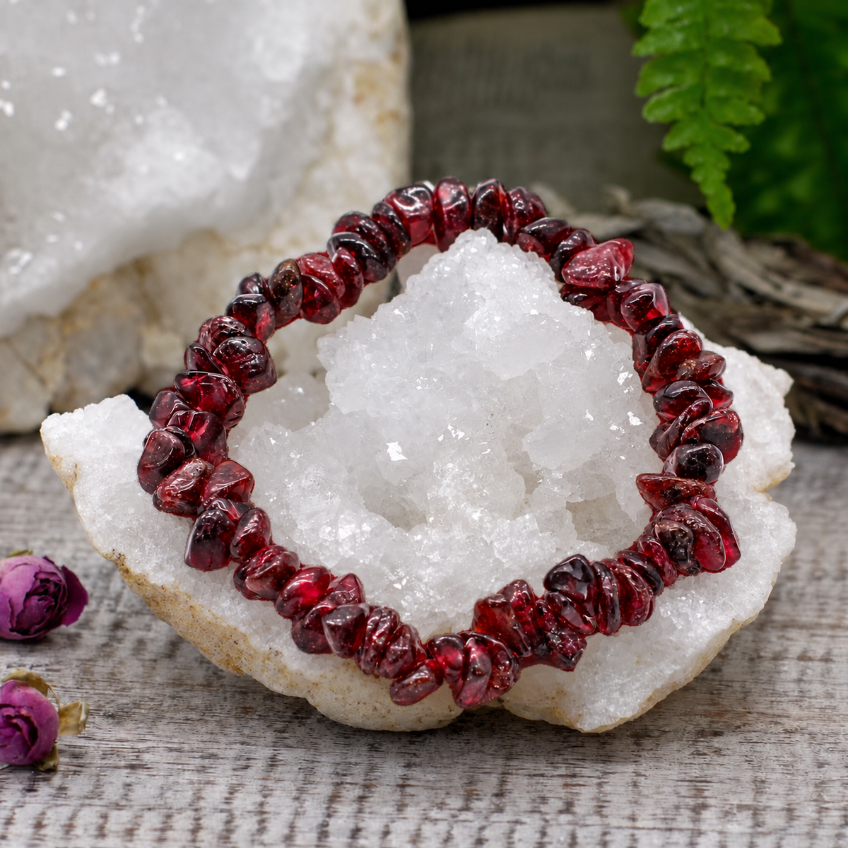 Blood Garnet Chipstone Bracelet