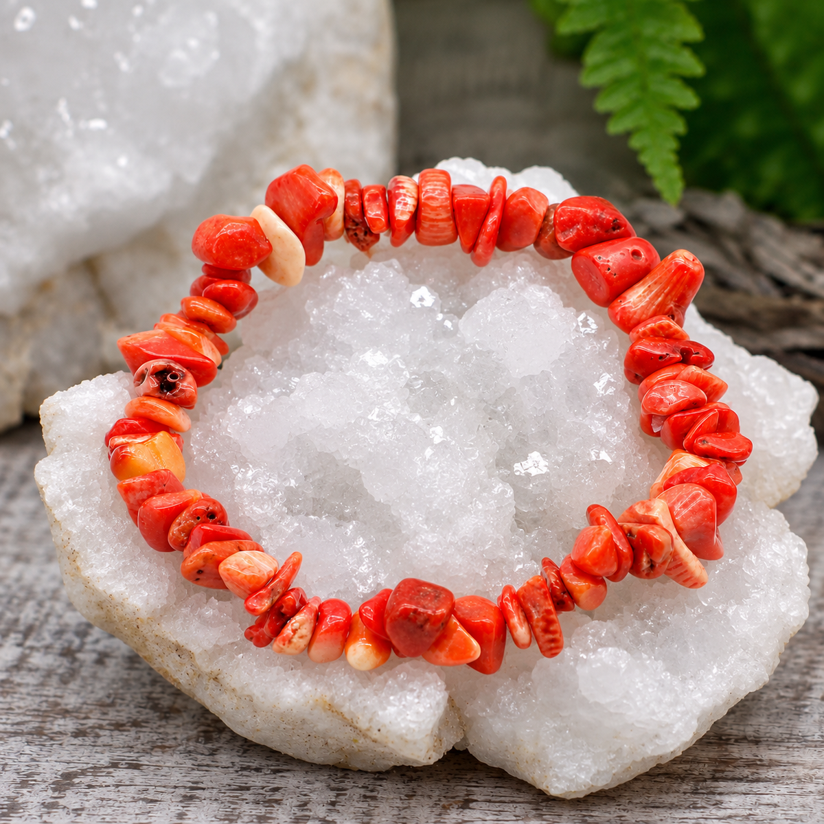 Orange Jasper Chipstone Bracelet
