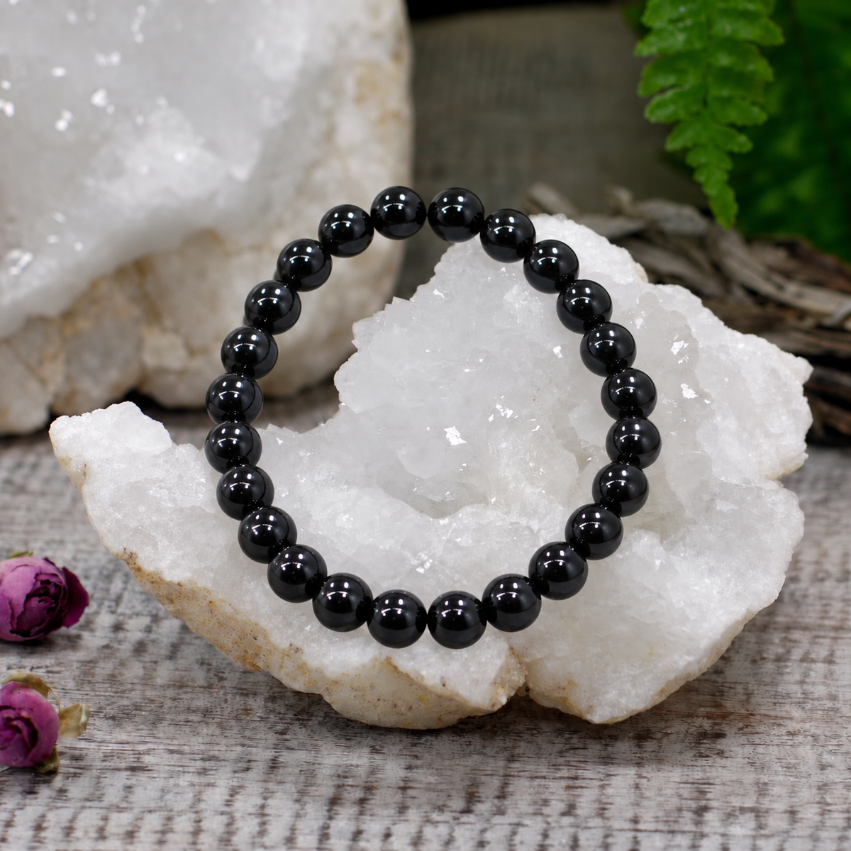 Black Agate Pearl Bracelet