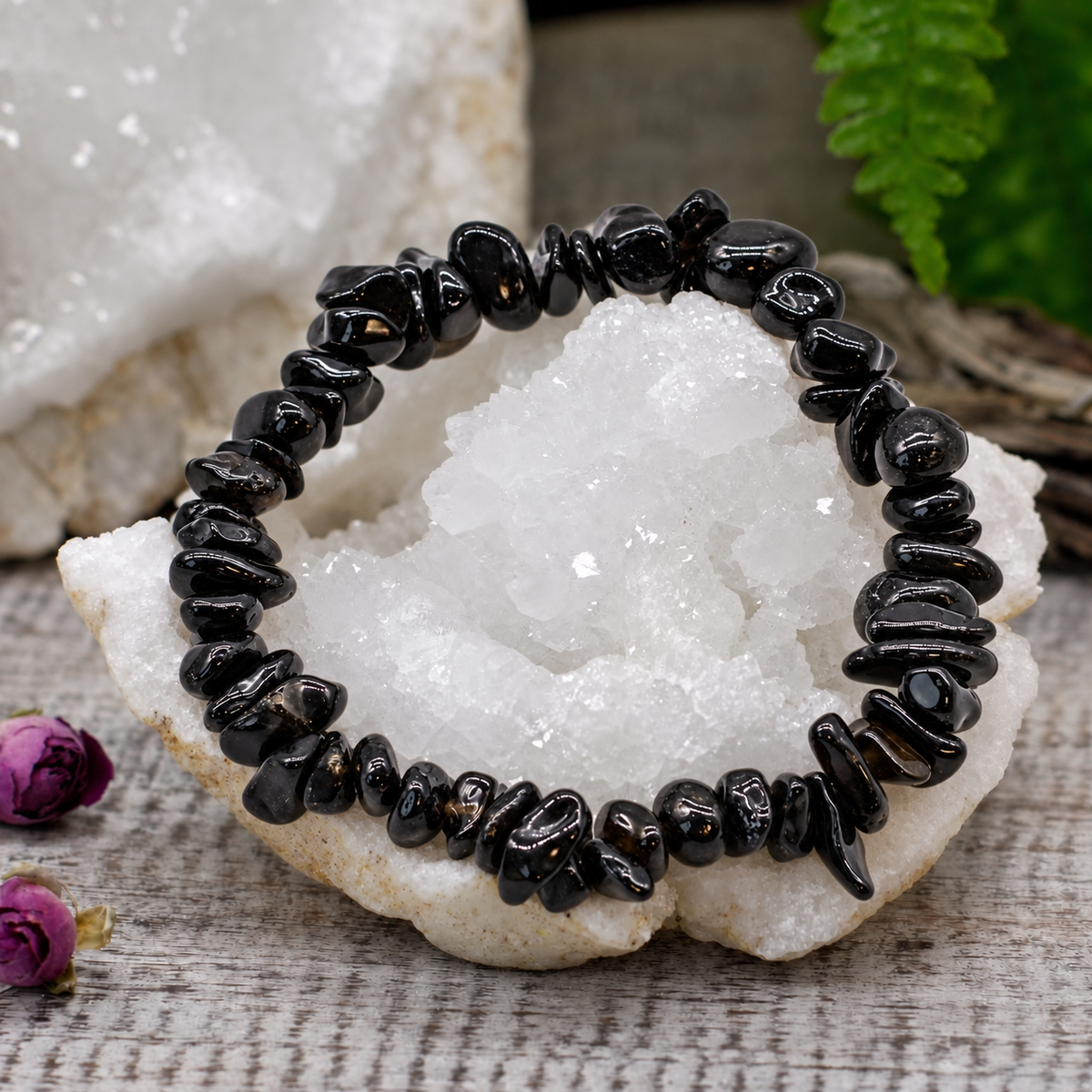 Black Agate Chipstone Bracelet