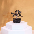 Black Agate Gemstone Tree, Orgonite Base