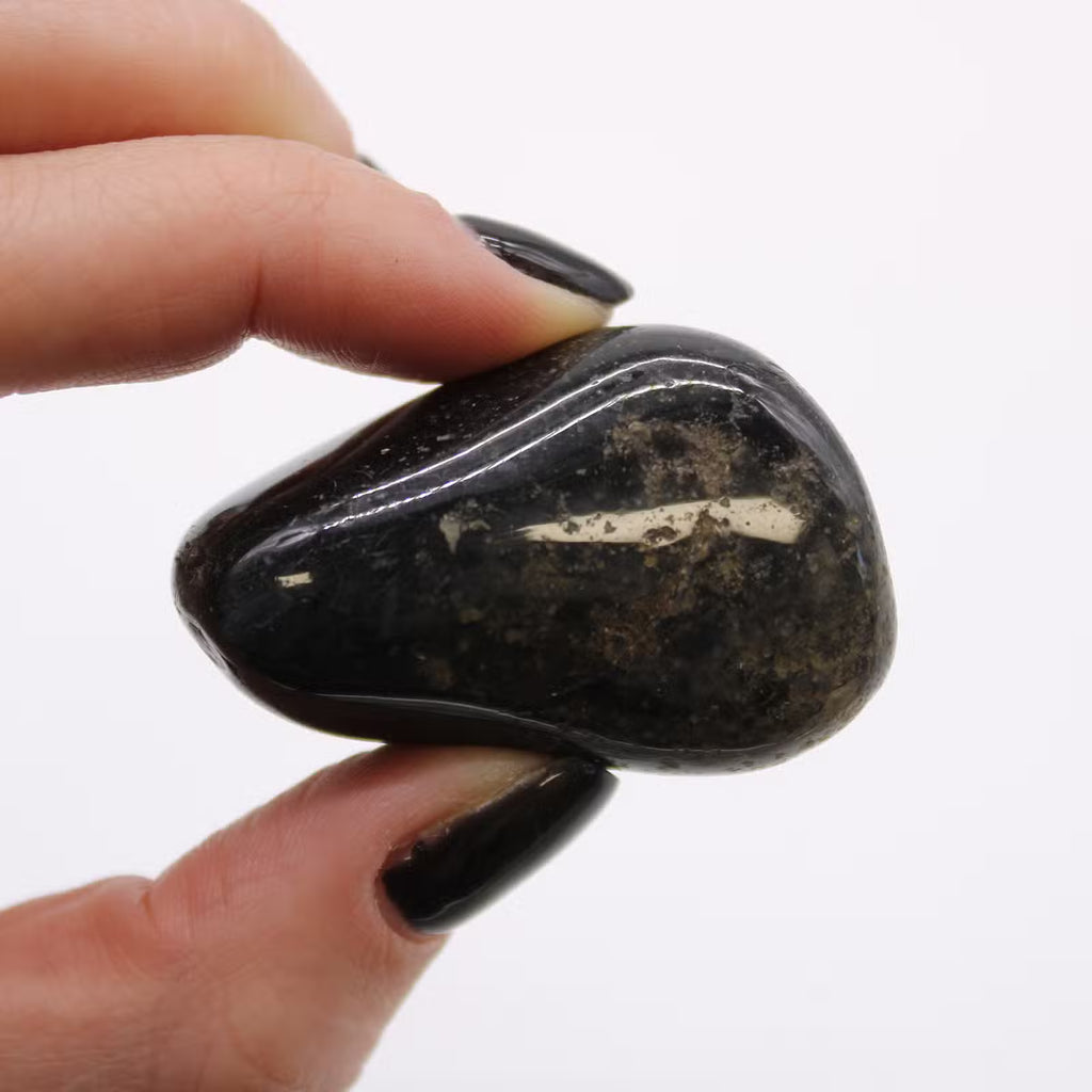 Black Onyx Tumbled Stones (Set of 6)