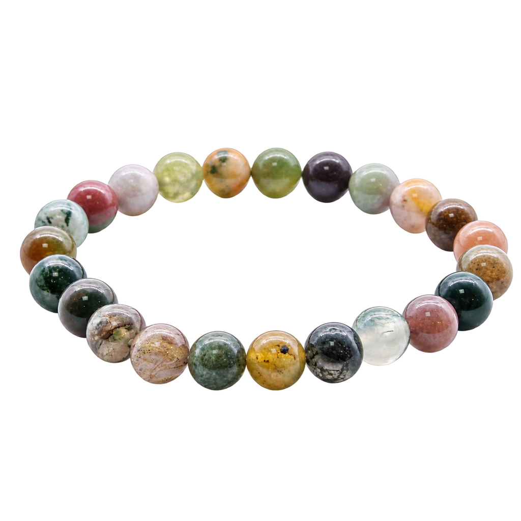 Moss Agate Pearl Bracelet