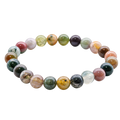 Moss Agate Pearl Bracelet