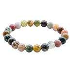 Moss Agate Pearl Bracelet