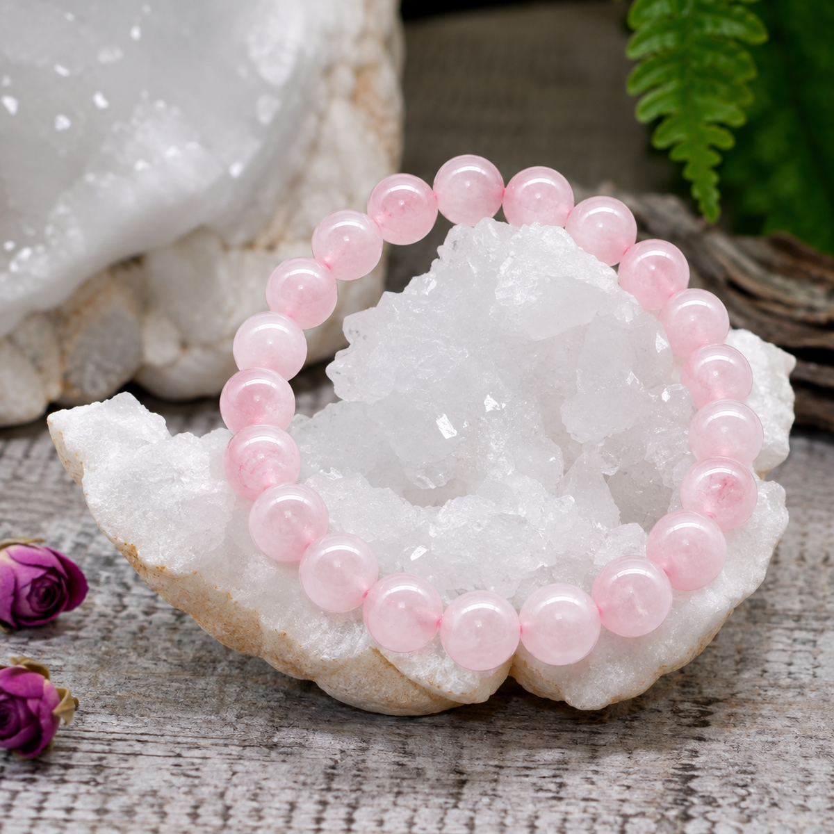 Rose Quartz Pearl Bracelet