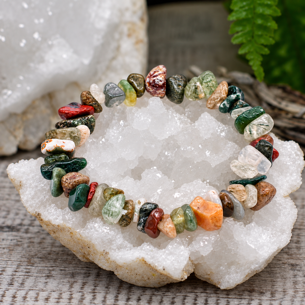 Moss Agate Chipstone Bracelet