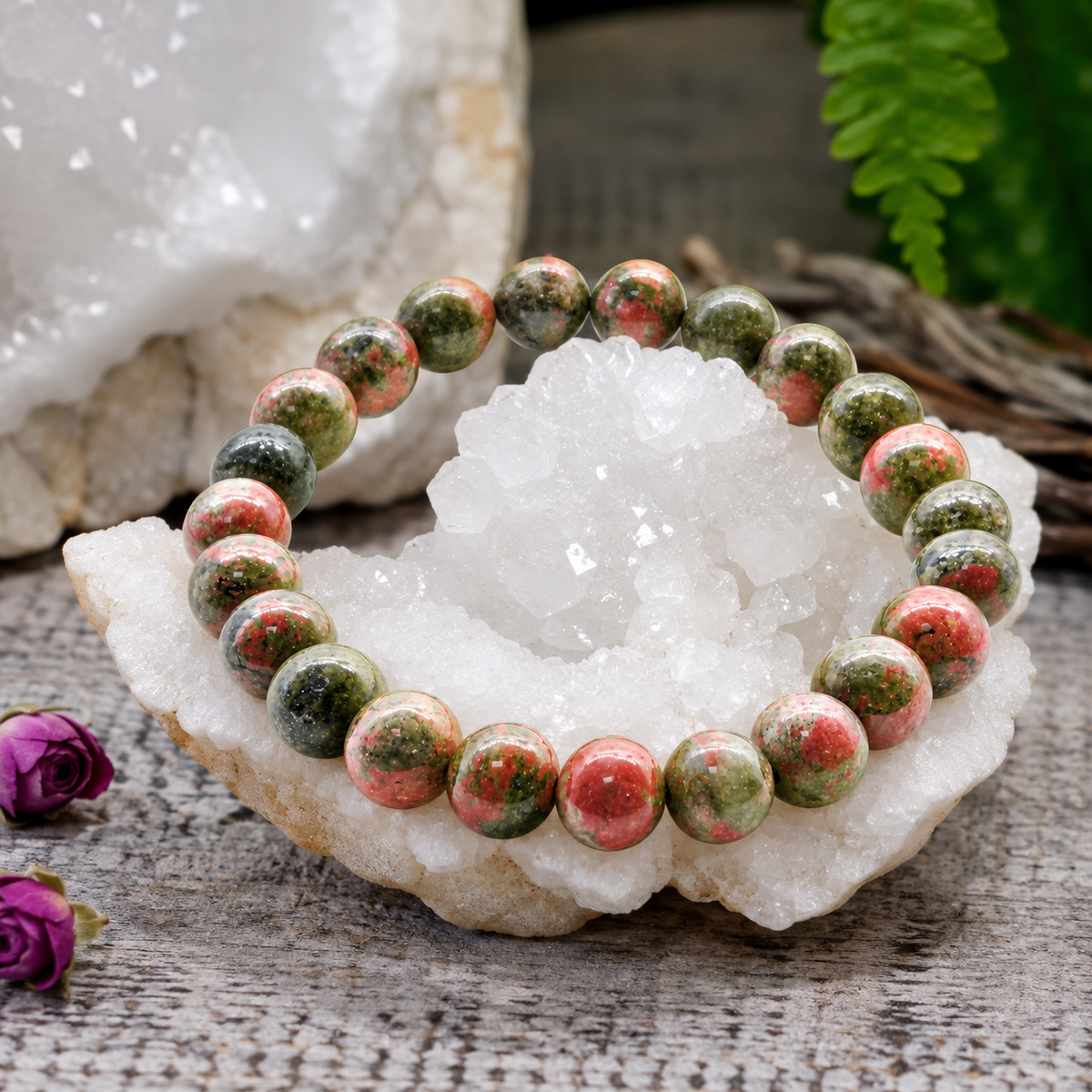 Green Jasper Pearl Bracelet