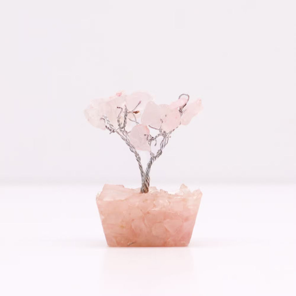 Rose Quartz Gemstone Tree, Orgonite Base