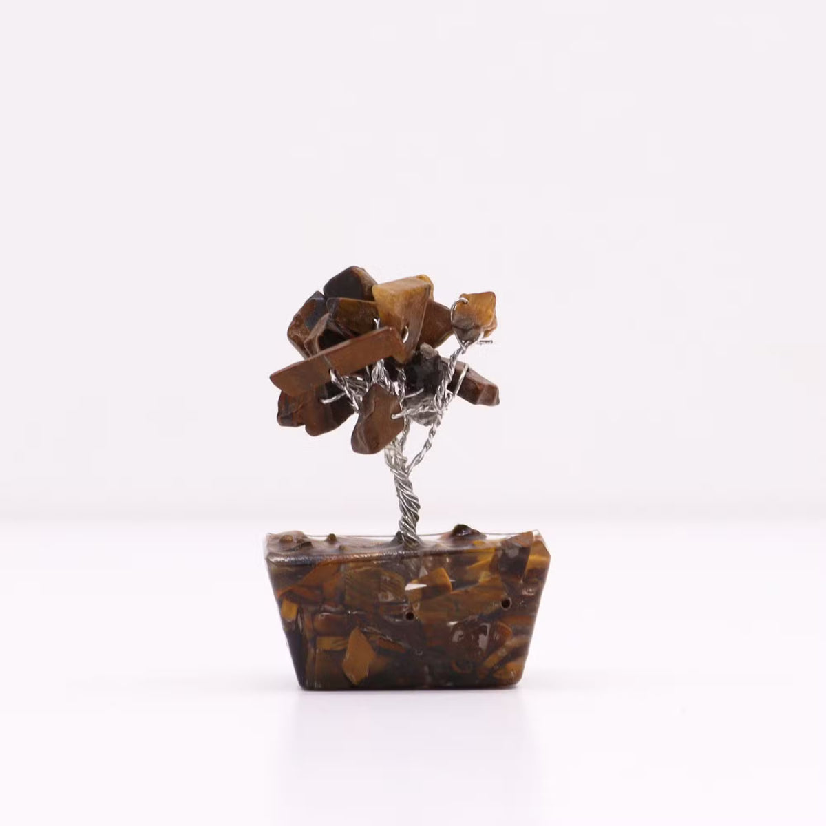Tiger's Eye Gemstone Tree, Orgonite Base